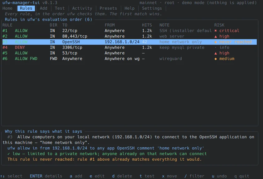 ufw-manager-tui: The Friendly Firewall Manager Terminal User Interface
