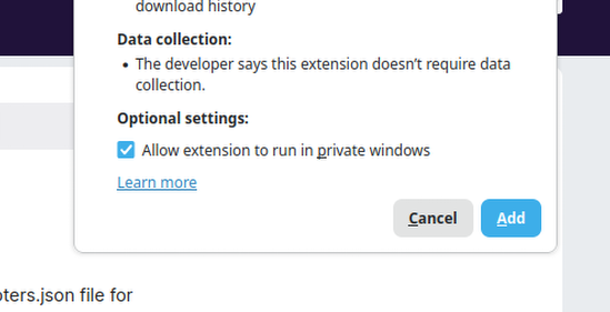 Allow to run in private windows - required for TOR Browser