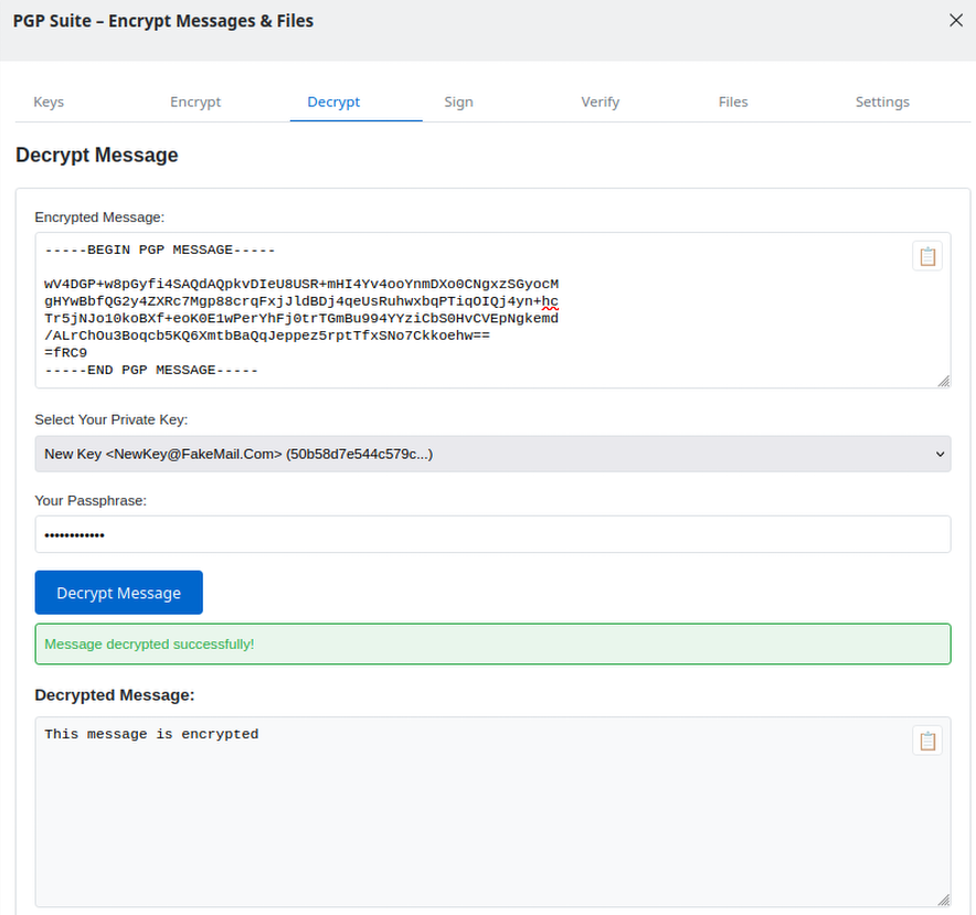 Decrypting messages